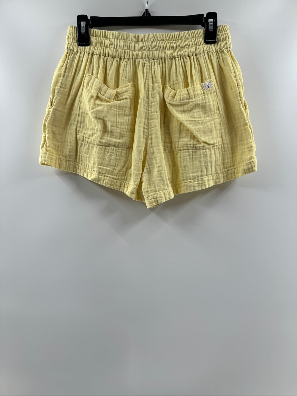 Billabong Yellow Gauze Drawstring Cover Up Shorts – Women's Large - Picture 5 of 7